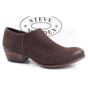 Women's Shoes Steve Madden KATYY KATY Ankle Boots Booties Brown Nubuck Size 9.5